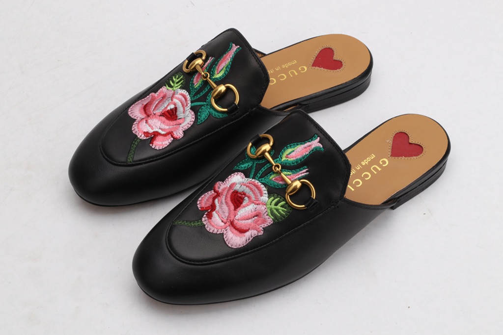 Princetown New Bloom Floral Leather Slipper Flats Sandals Mules/Slides